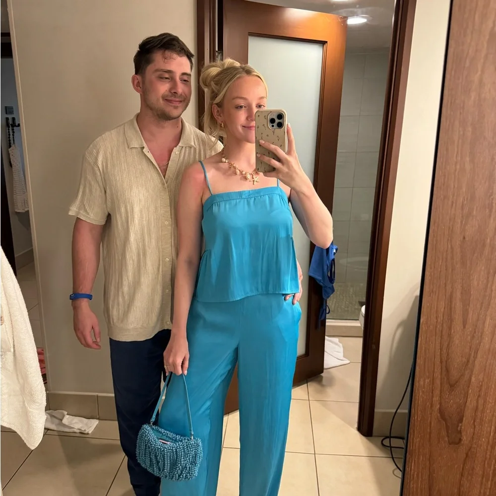 House of Harlow Two Piece Blue Pant Set - Picture 10 of 11